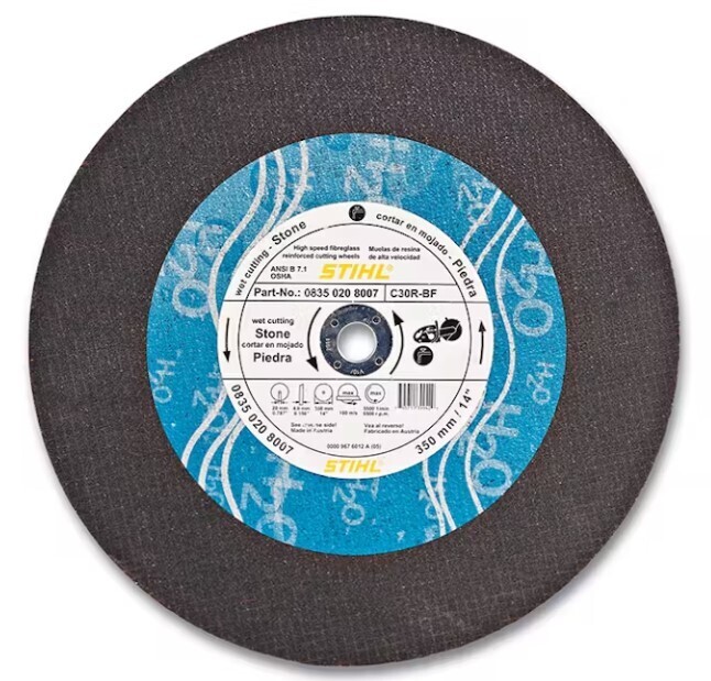 Disque de coupe abrasive - Coupe humide